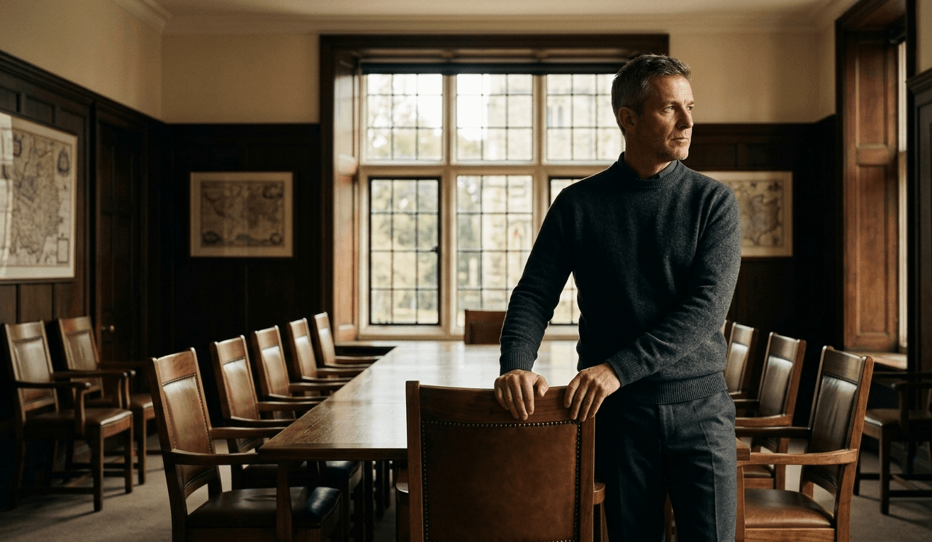 Pastors in conversation around a table
